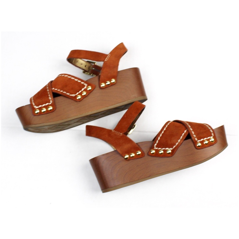 Sam Edelman Brylee Platform Sandals Suede Shoes - Picture 1 of 8